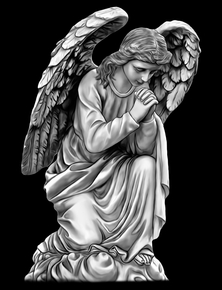 Ангел молится2 - картинки для гравировки
